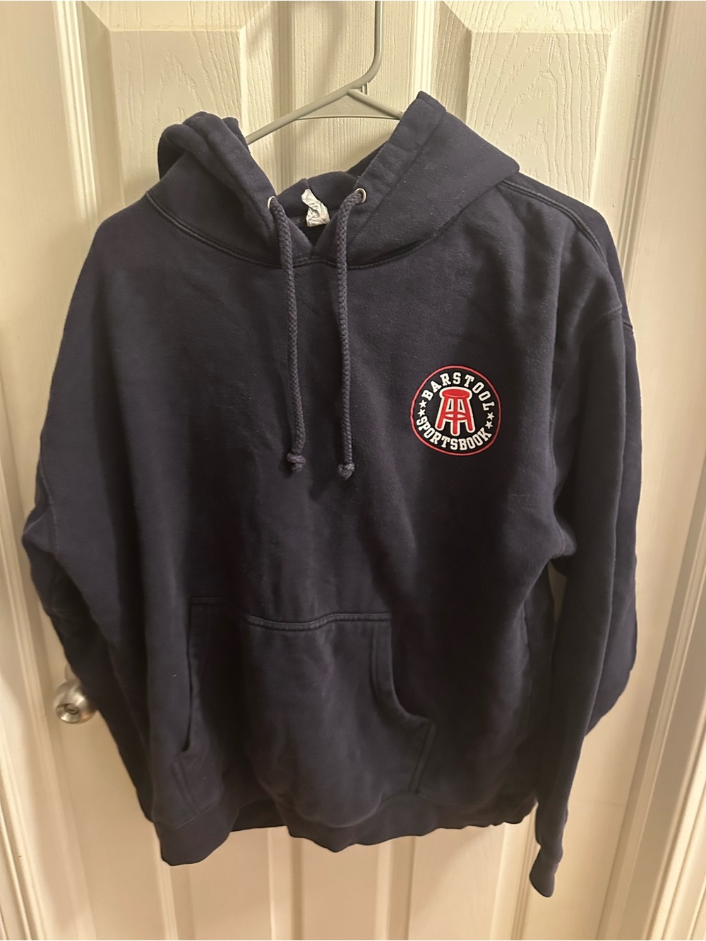 Navy Pullover Positive Vibes Only Hoodie - Barstool Sports